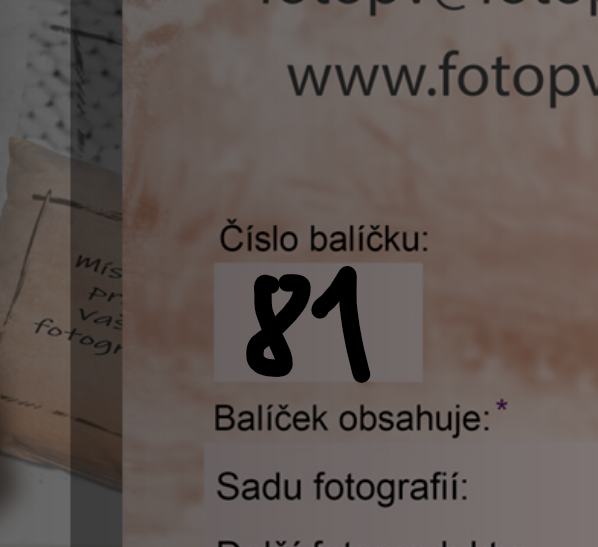 Ukázka ID na balíčku