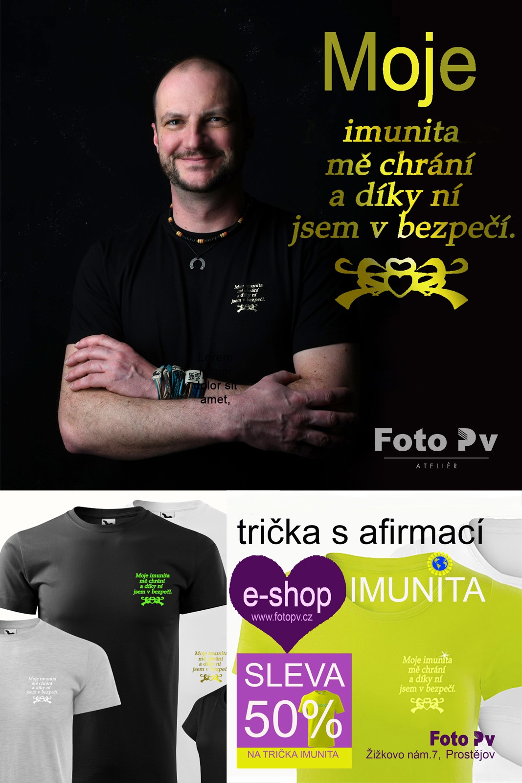 Trička s afirmací - IMUNITA