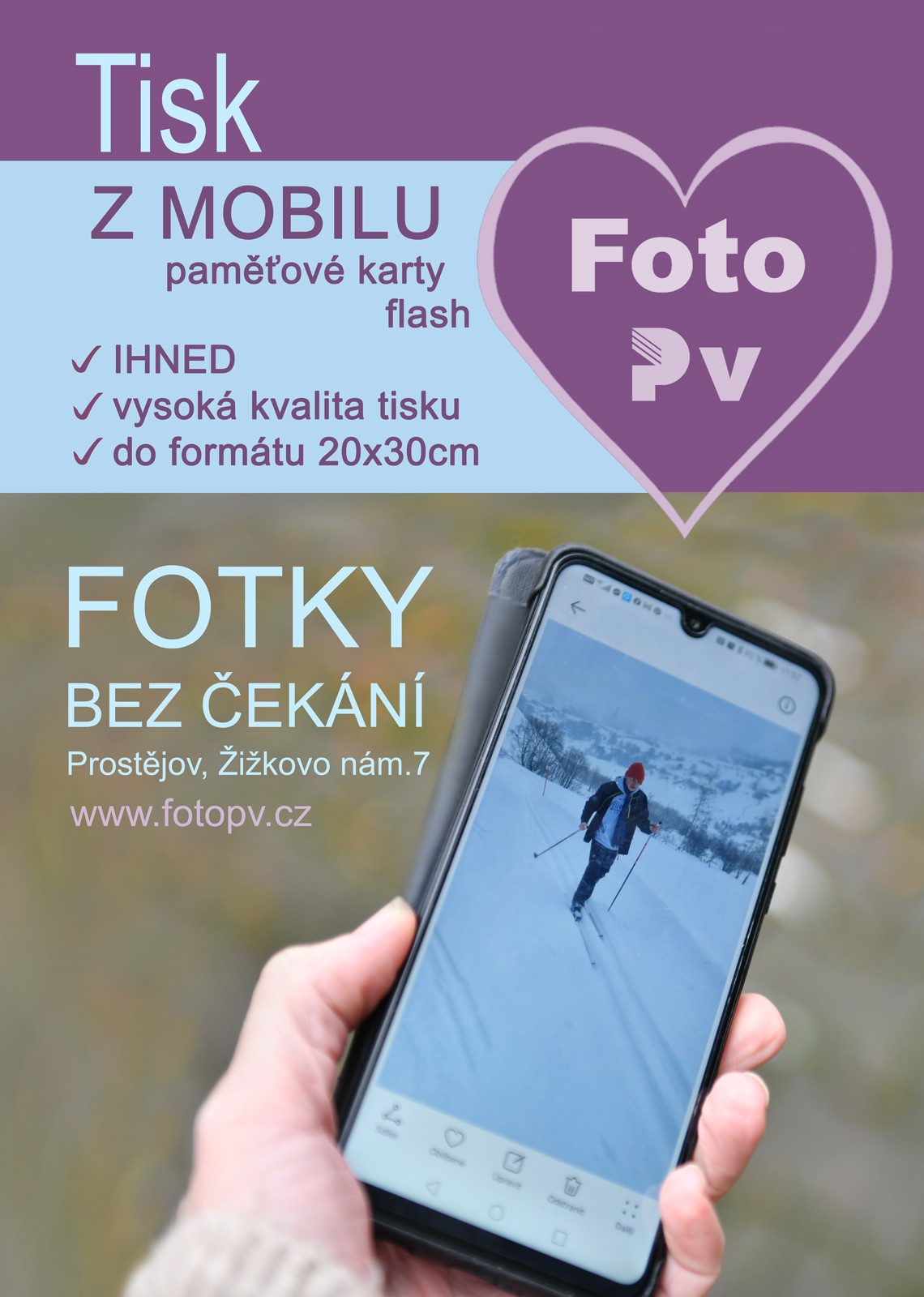 Tisk fotek z mobilu a jiných médií