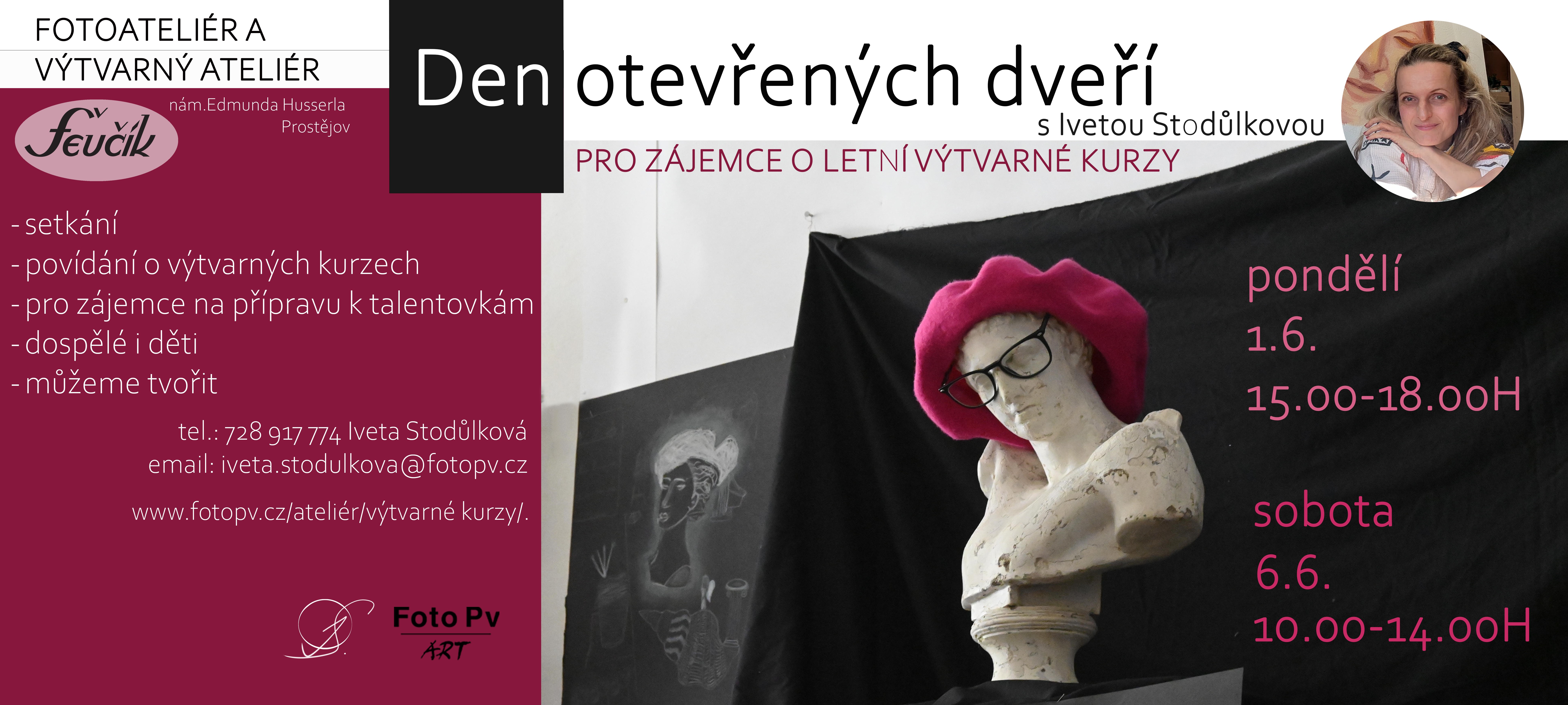 Den otevřených dveří v ateliéru